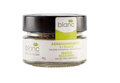 Produit du Québec Assaisonnement à l'érable blanc par rouGe pot de 65g