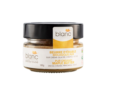 Produit du Quebec Beurre d'érable blanc par rouGe 180g
