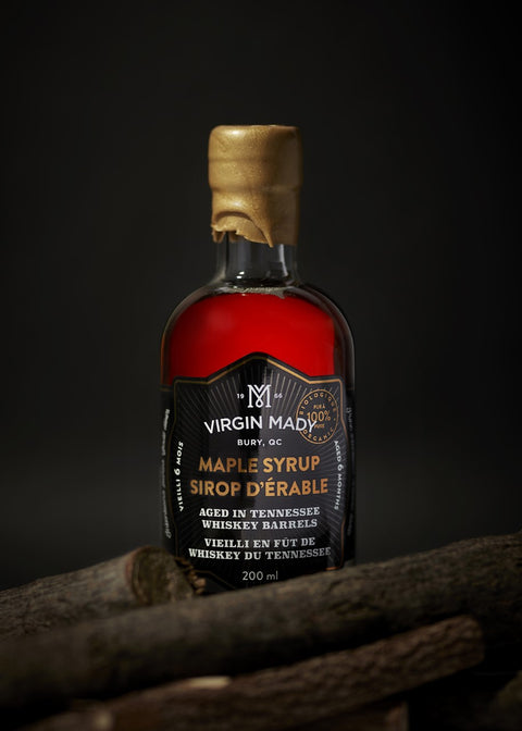 Sirop d'érable vieilli 6 mois en fût de whiskey de Virgin Mady