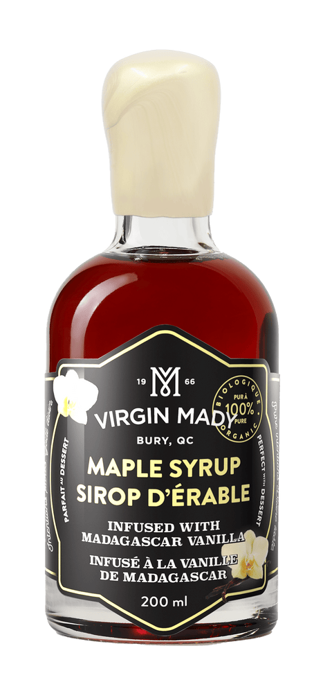 sirop d'érable bio infusé à la vanille