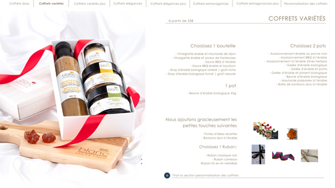 Coffrets Cadeaux Gourmet à l'érable SUR MESURE