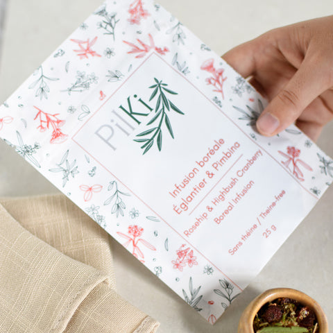 Produit du Quebec Infusion boréale églantier &  pimbina de PilKi