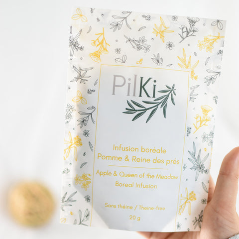 Produit du Quebec Infusion Boréale Pomme & Reine des Prés bienfait Anti-Inflammatoire