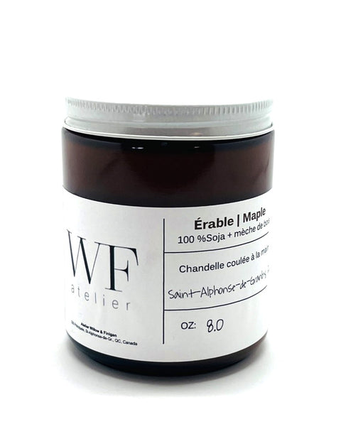 Produit du Québec Bougie érable de Willow & Finigan