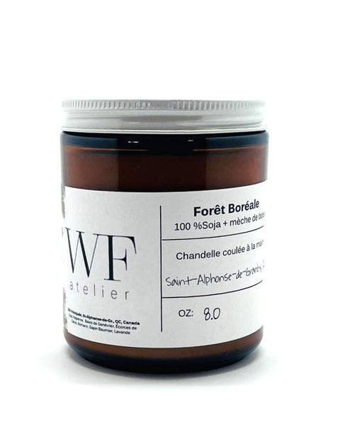 Produit du Québec Bougie forêt boréale de Willow & Finigan