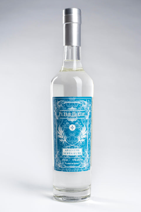 Produit du Quebec Absinthe blanche Fleur Bleue de l'Absintherie des Cantons, produit médaillé